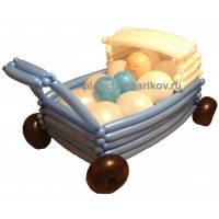 Фигура из шаров "Младенец в коляске2" (1х0,4х0,5 метра)